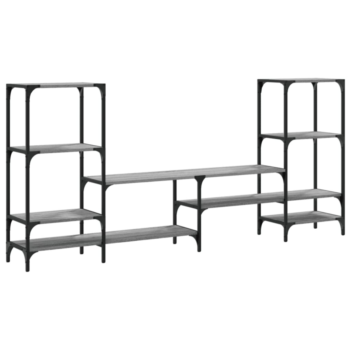 vidaXL Έπιπλο Τηλεόρασης Γκρι Sonoma 206,5x28,5x95 εκ. από Επεξ. Ξύλο