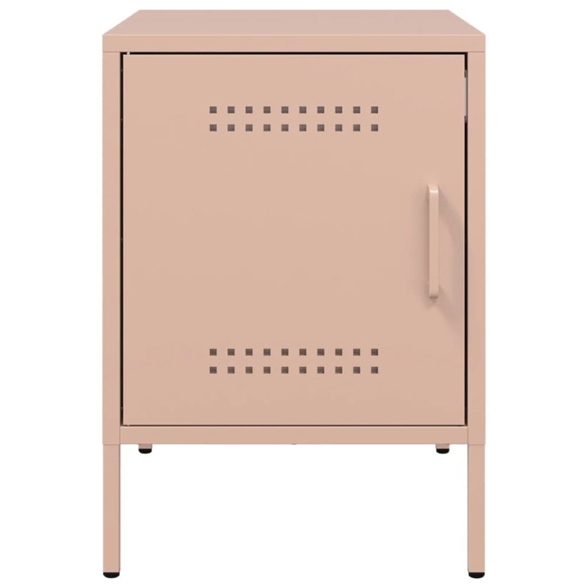 vidaXL Κομοδίνο Ροζ 36x39x50,5 εκ. από Χάλυβα