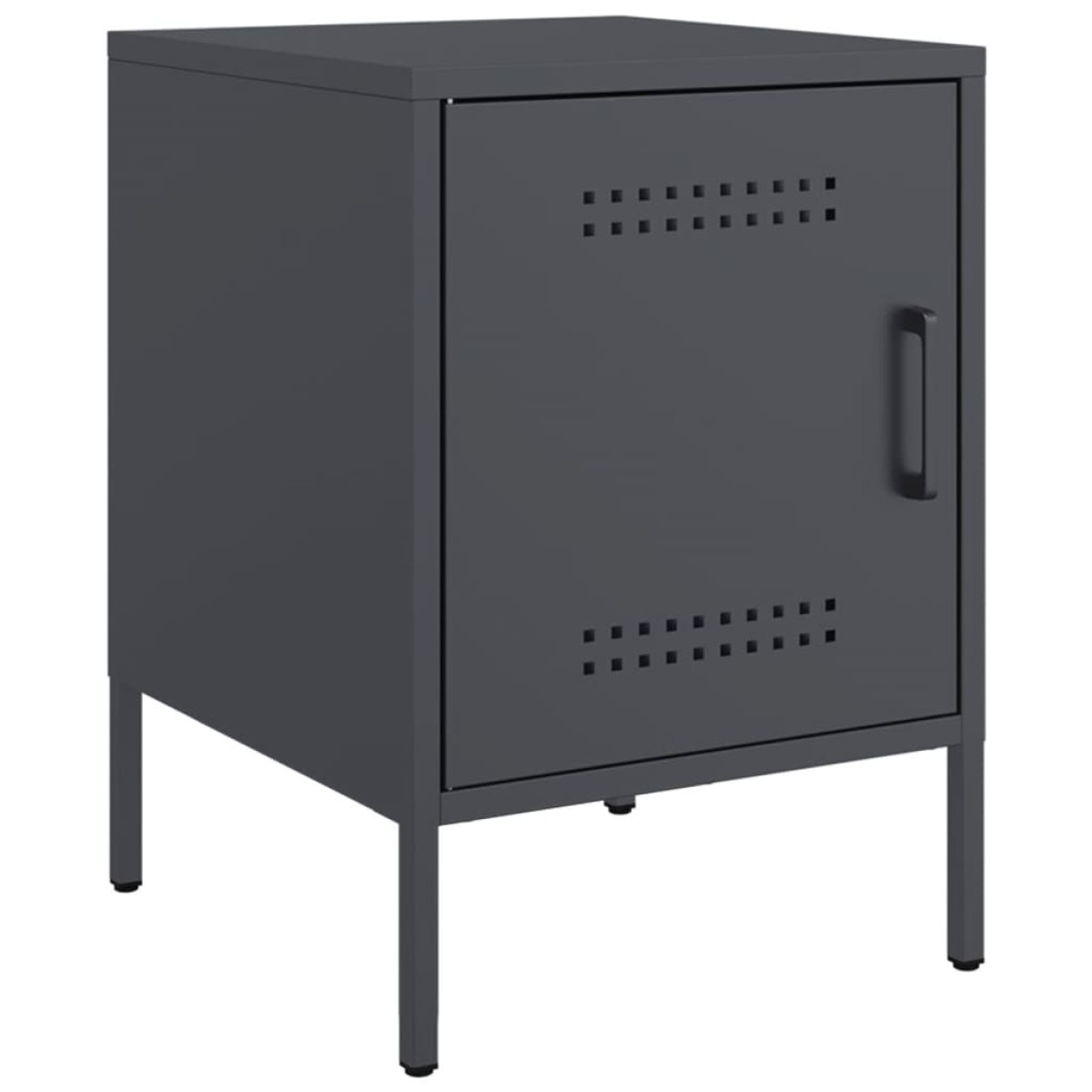 vidaXL Κομοδίνα 2 τεμ. Ανθρακί 36x39x50,5 εκ. από Χάλυβα