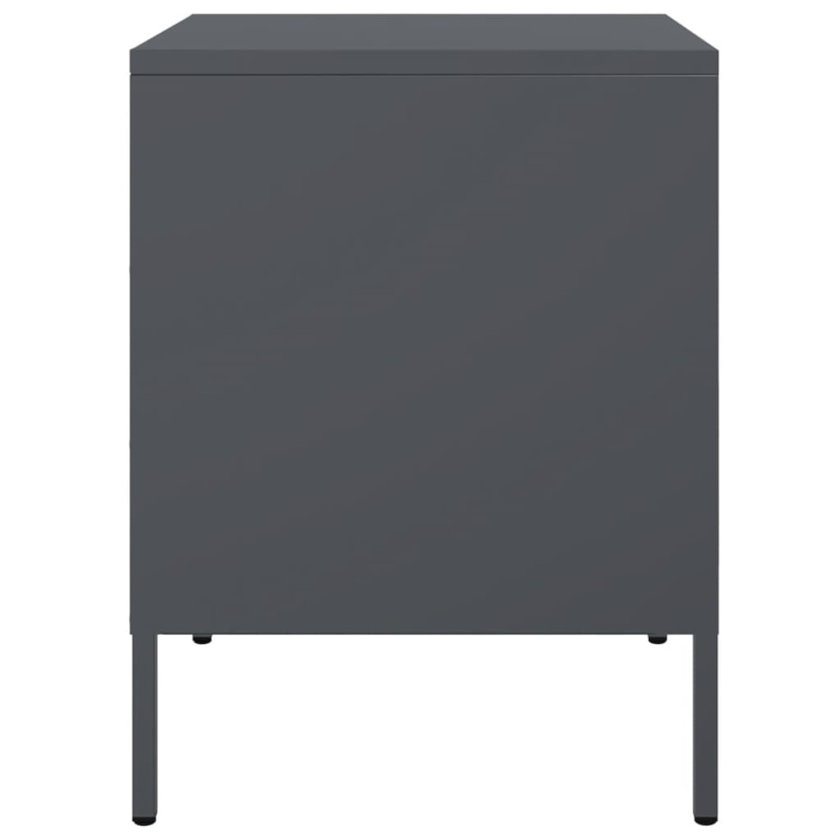 vidaXL Κομοδίνα 2 τεμ. Ανθρακί 36x39x50,5 εκ. από Χάλυβα