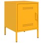 vidaXL Κομοδίνο Μουσταρδί 36x39x50,5 εκ. από Χάλυβα