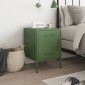 vidaXL Κομοδίνο Πράσινο Λαδί 36x39x50,5 εκ. από Χάλυβα
