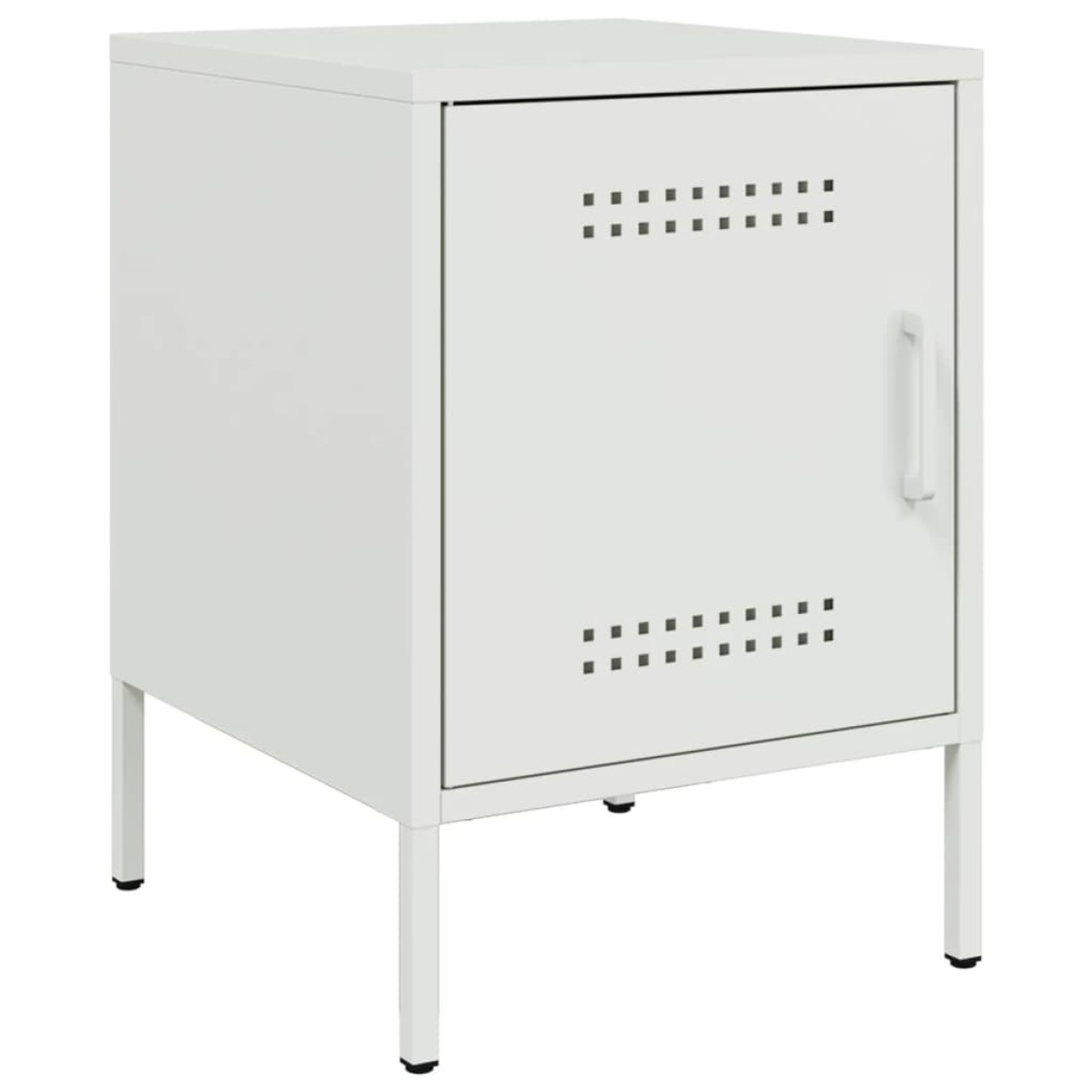 vidaXL Κομοδίνα 2 τεμ. Λευκές 36x39x50,5 εκ. Χάλυβα