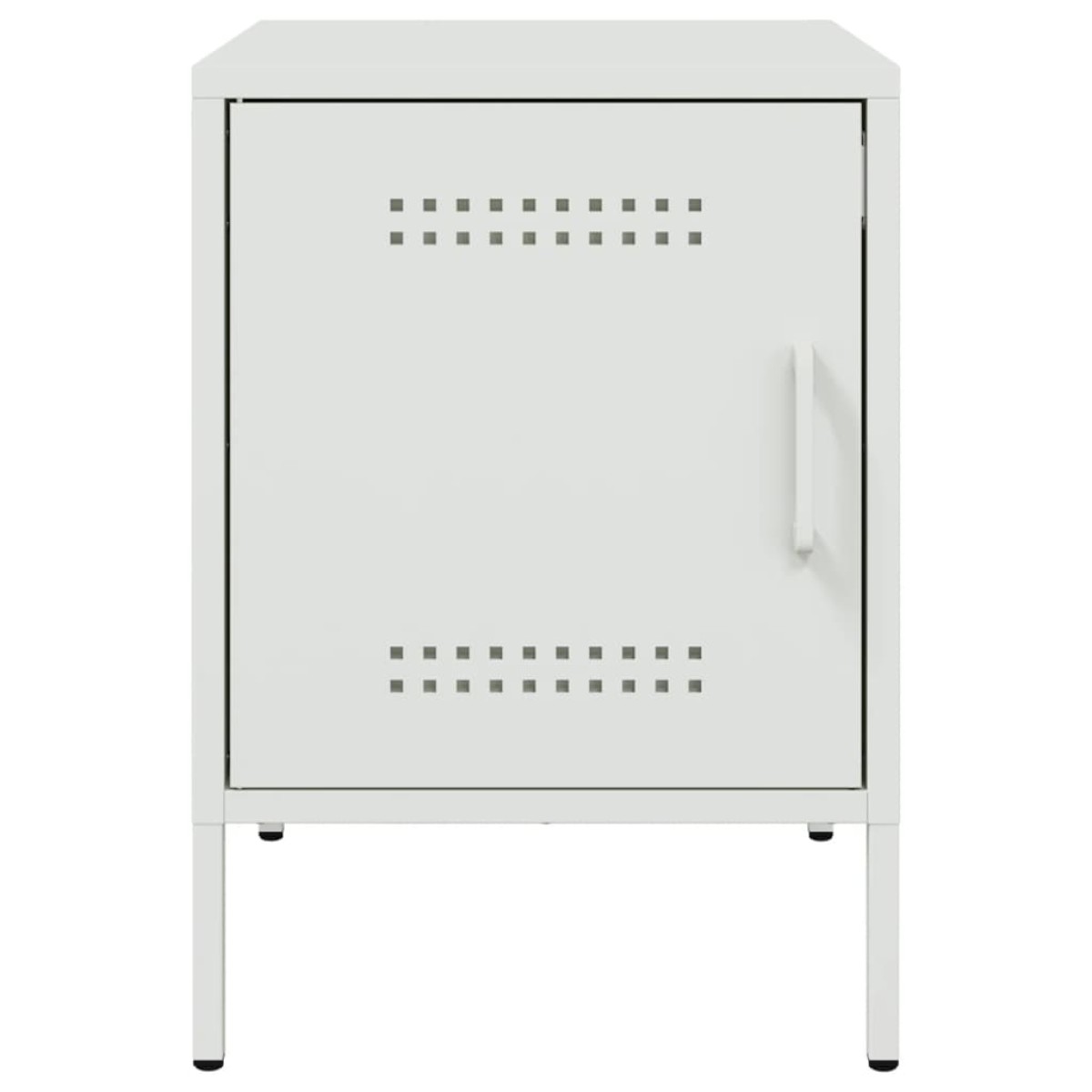 vidaXL Κομοδίνα 2 τεμ. Λευκές 36x39x50,5 εκ. Χάλυβα
