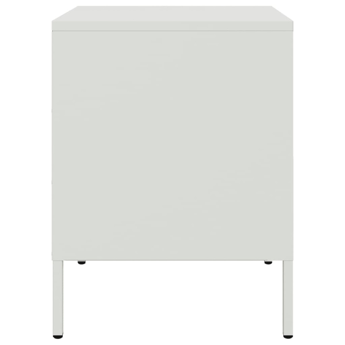 vidaXL Κομοδίνα 2 τεμ. Λευκές 36x39x50,5 εκ. Χάλυβα
