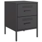 vidaXL Κομοδίνο Μαύρο 36x39x50,5 εκ. από Χάλυβα