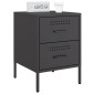 vidaXL Κομοδίνο Μαύρο 36x39x50,5 εκ. από Χάλυβα