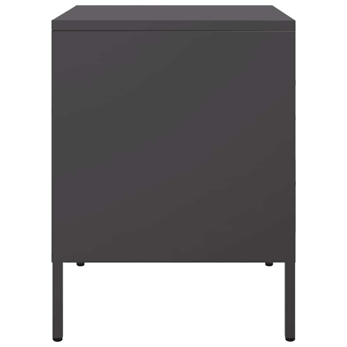 vidaXL Κομοδίνο Μαύρο 36x39x50,5 εκ. από Χάλυβα