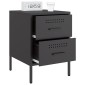 vidaXL Κομοδίνα 2 τεμ. Μαύρα 36x39x50,5 εκ. Χάλυβα