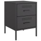 vidaXL Κομοδίνα 2 τεμ. Μαύρα 36x39x50,5 εκ. Χάλυβα