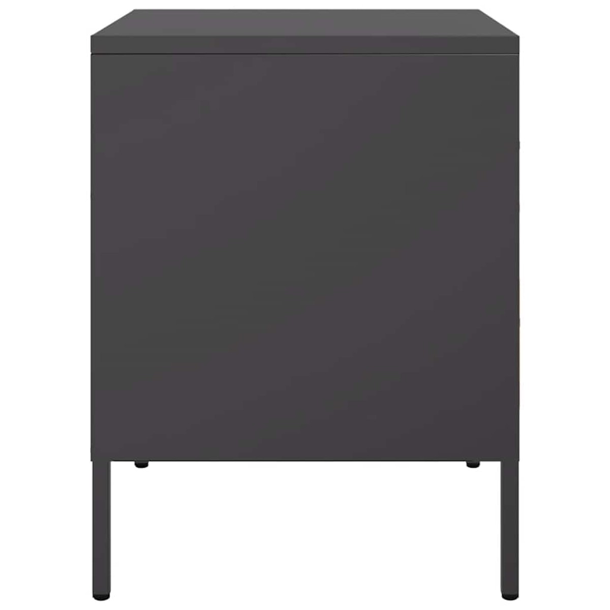 vidaXL Κομοδίνα 2 τεμ. Μαύρα 36x39x50,5 εκ. Χάλυβα
