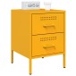 vidaXL Κομοδίνο Μουσταρδί 36x39x50,5 εκ. από Χάλυβα