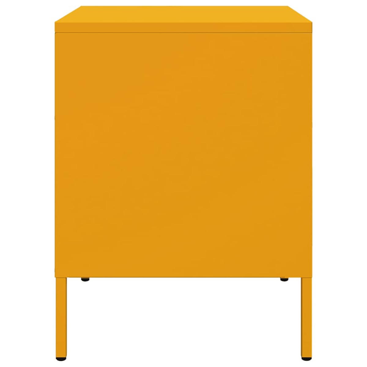 vidaXL Κομοδίνο Μουσταρδί 36x39x50,5 εκ. από Χάλυβα