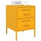 vidaXL Κομοδίνα 2 τεμ. Μουσταρδί 36x39x50,5 εκ. από Χάλυβα