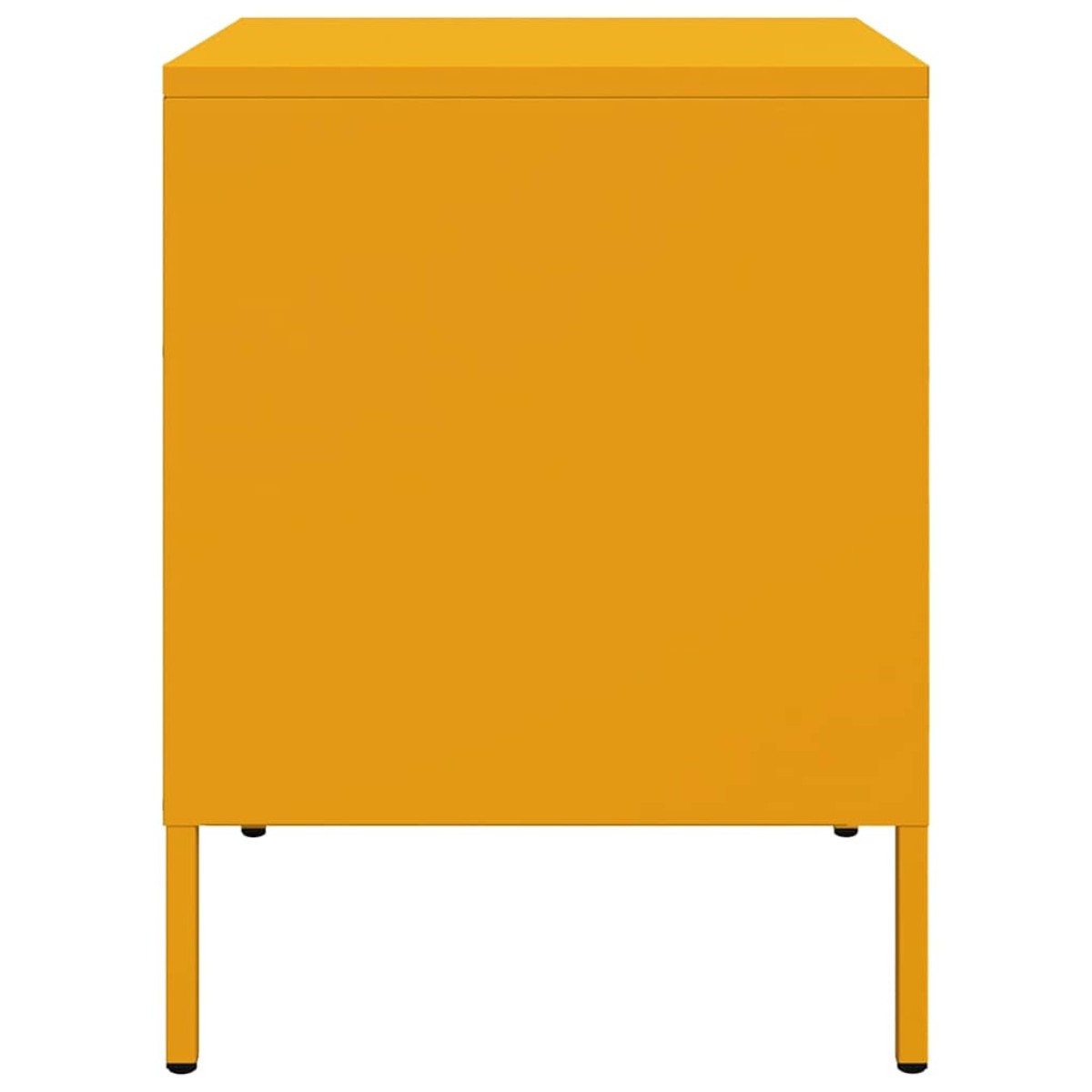 vidaXL Κομοδίνα 2 τεμ. Μουσταρδί 36x39x50,5 εκ. από Χάλυβα