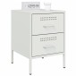 vidaXL Κομοδίνο Λευκό 36x39x50,5 εκ. από Χάλυβα