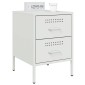 vidaXL Κομοδίνα 2 τεμ. Λευκές 36x39x50,5 εκ. Χάλυβα