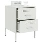 vidaXL Κομοδίνα 2 τεμ. Λευκές 36x39x50,5 εκ. Χάλυβα