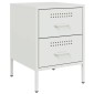vidaXL Κομοδίνα 2 τεμ. Λευκές 36x39x50,5 εκ. Χάλυβα