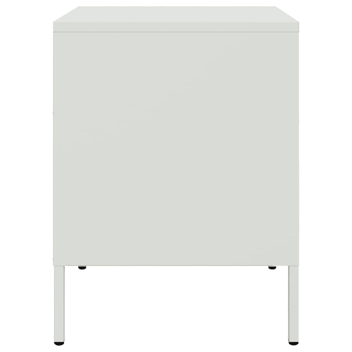 vidaXL Κομοδίνα 2 τεμ. Λευκές 36x39x50,5 εκ. Χάλυβα