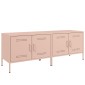 vidaXL Έπιπλα Τηλεόρασης 2 τεμ. Ροζ 68x39x50,5 εκ. από Χάλυβα