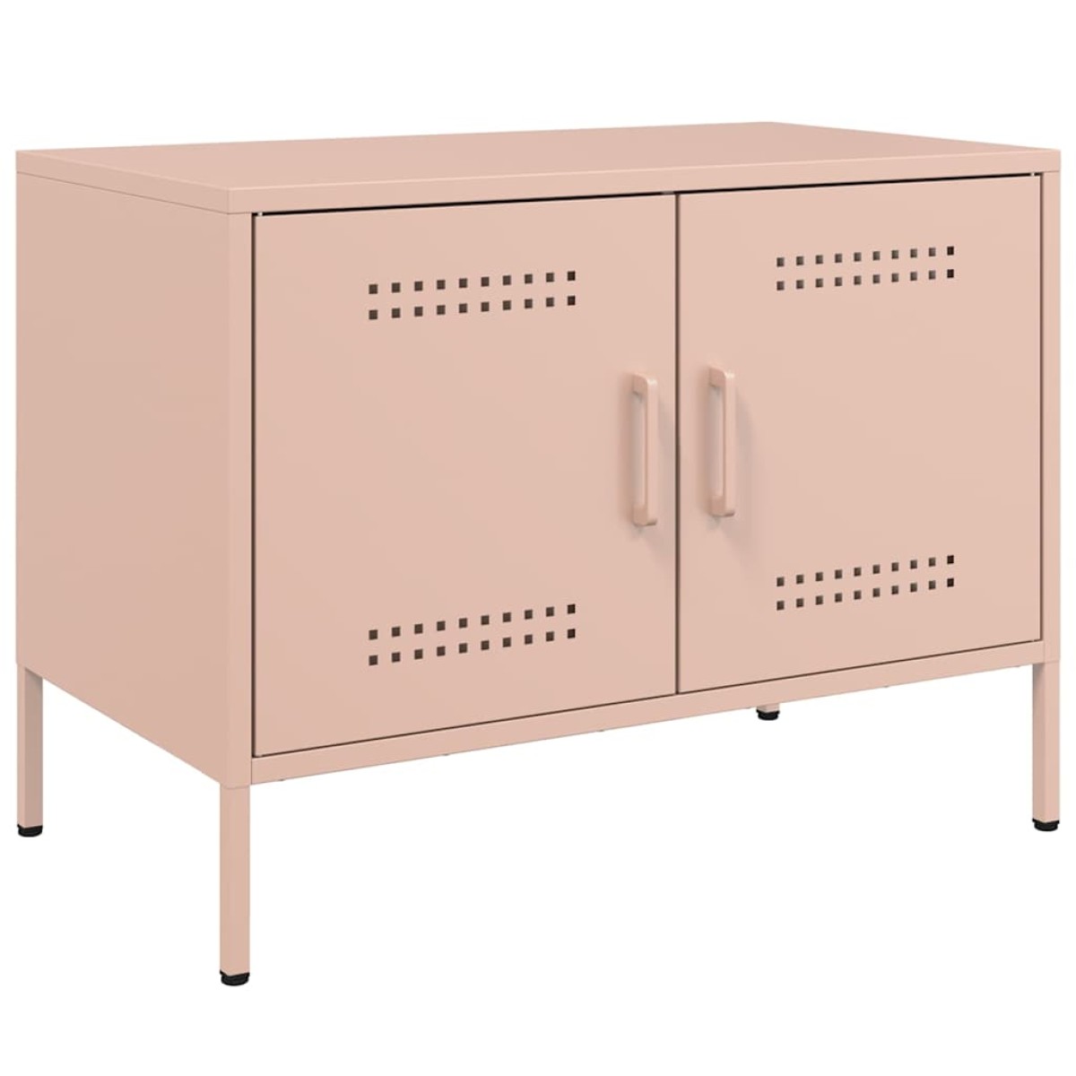 vidaXL Έπιπλα Τηλεόρασης 2 τεμ. Ροζ 68x39x50,5 εκ. από Χάλυβα