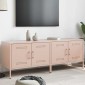 vidaXL Έπιπλα Τηλεόρασης 2 τεμ. Ροζ 68x39x50,5 εκ. από Χάλυβα