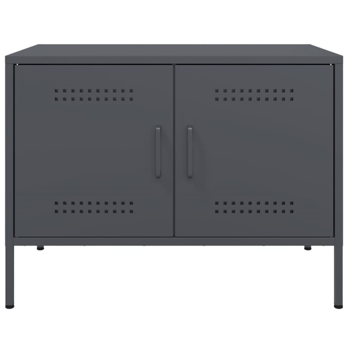 vidaXL Έπιπλα Τηλεόρασης 2 τεμ. Ανθρακί 68x39x50,5 εκ. από Χάλυβα