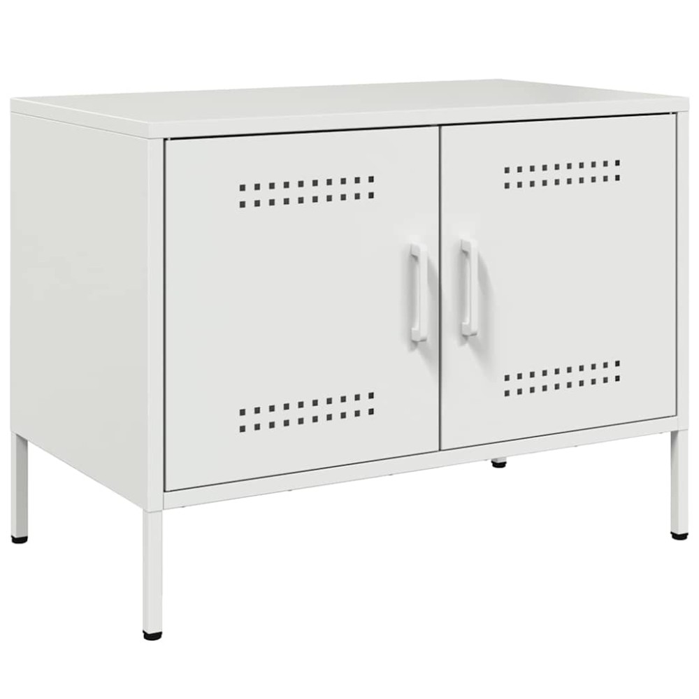 vidaXL Έπιπλο Τηλεόρασης Λευκό 68x39x50,5 εκ. από Χάλυβα