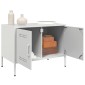 vidaXL Έπιπλα Τηλεόρασης 2 τεμ. Λευκό 68x39x50,5 εκ. από Χάλυβα