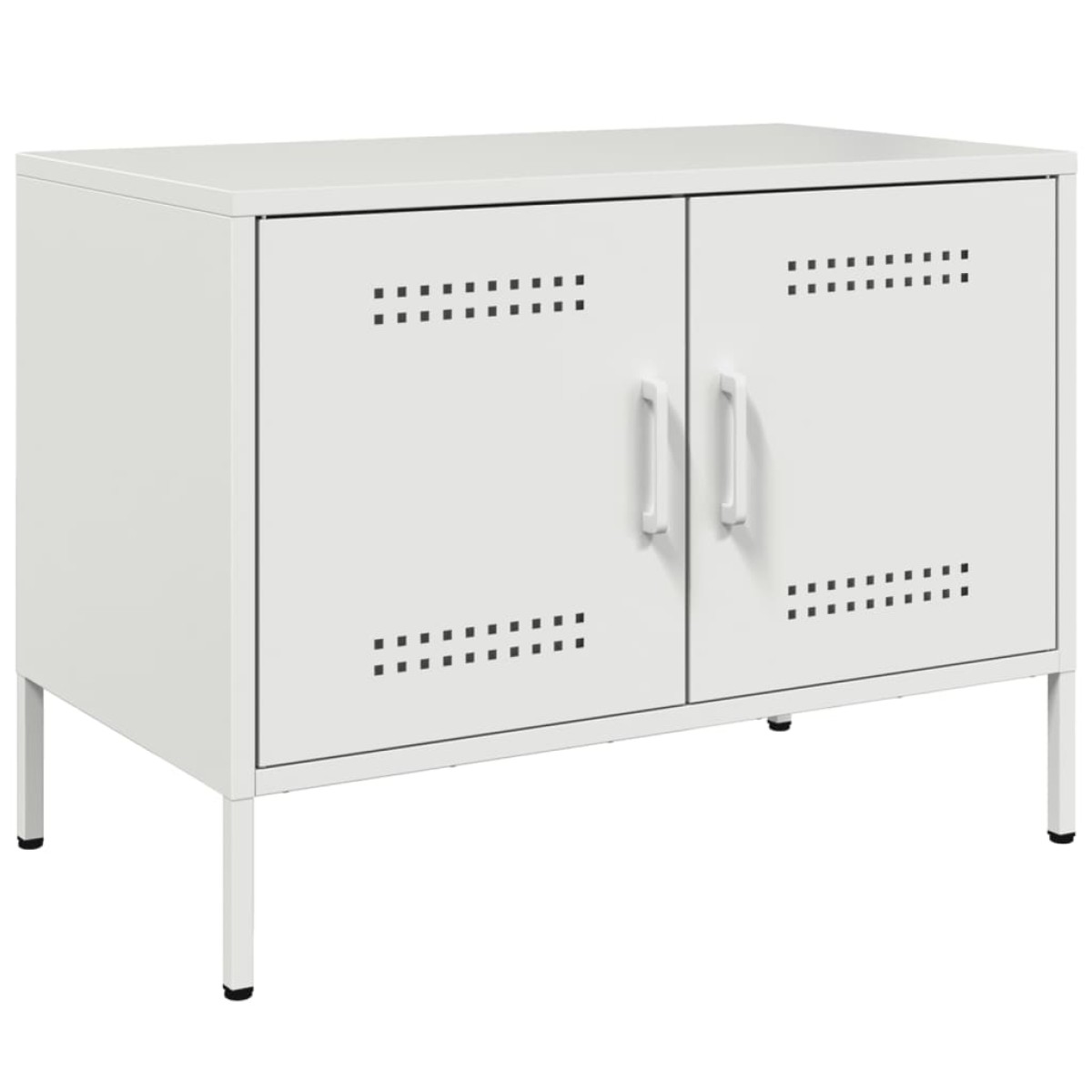 vidaXL Έπιπλα Τηλεόρασης 2 τεμ. Λευκό 68x39x50,5 εκ. από Χάλυβα