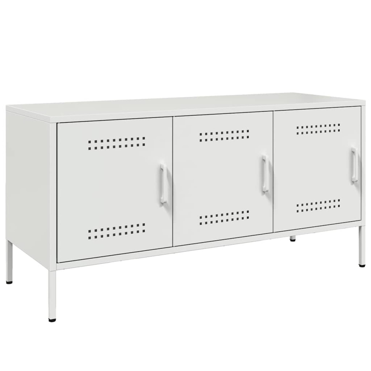vidaXL Έπιπλο Τηλεόρασης Λευκό 100,5x39x50,5 εκ. από Ατσάλι