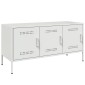 vidaXL Έπιπλο Τηλεόρασης Λευκό 100,5x39x50,5 εκ. από Ατσάλι
