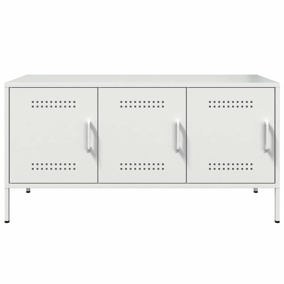 vidaXL Έπιπλο Τηλεόρασης Λευκό 100,5x39x50,5 εκ. από Ατσάλι