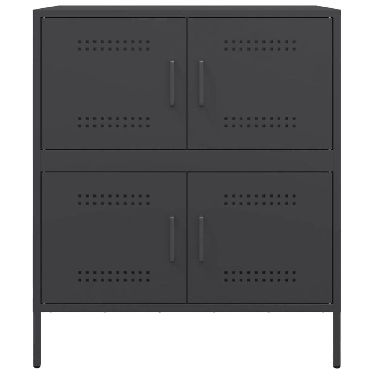 vidaXL Ντουλάπι Μαύρο 68x39x79 εκ. από Ατσάλι