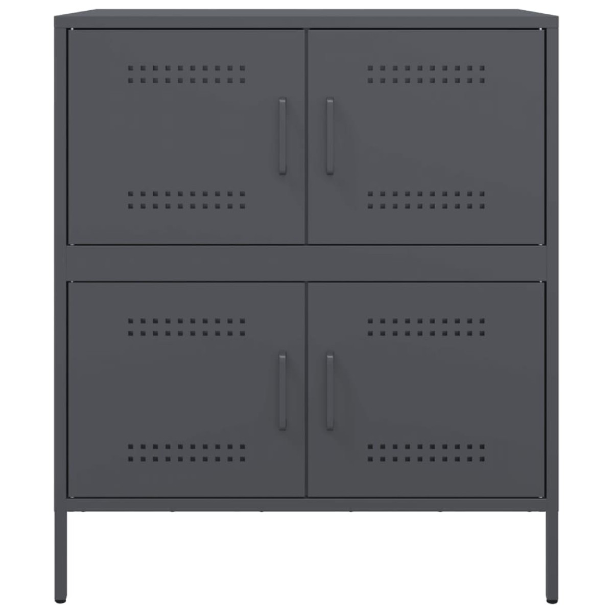 vidaXL Μπουφές Ανθρακί 68x39x79 εκ. από Ατσάλι