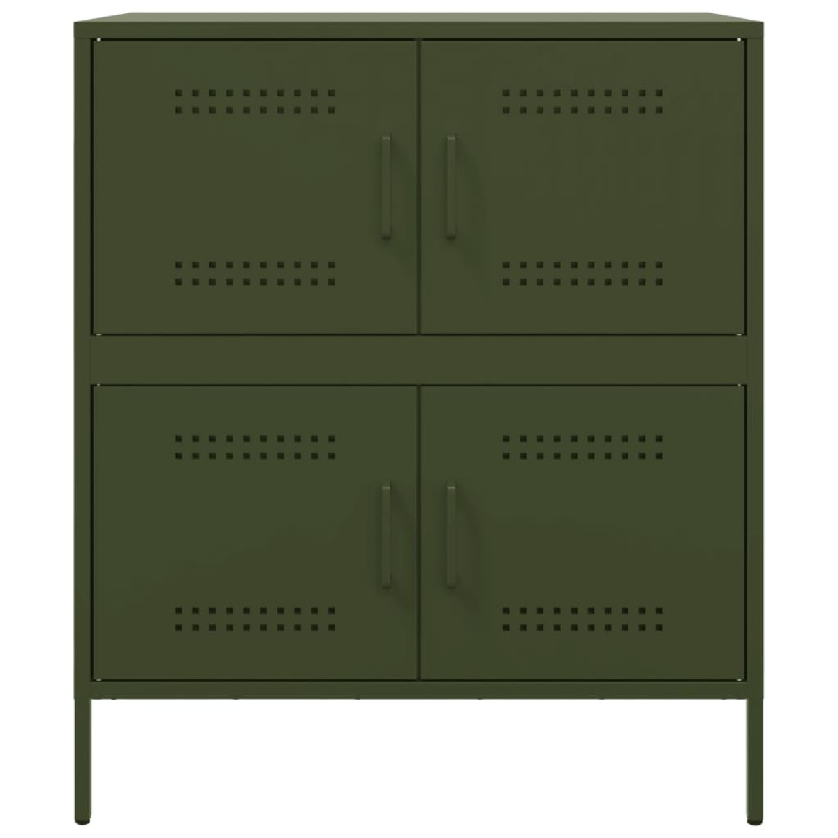 vidaXL Ντουλάπι Πράσινο Λαδί 68x39x79 εκ. από Ατσάλι