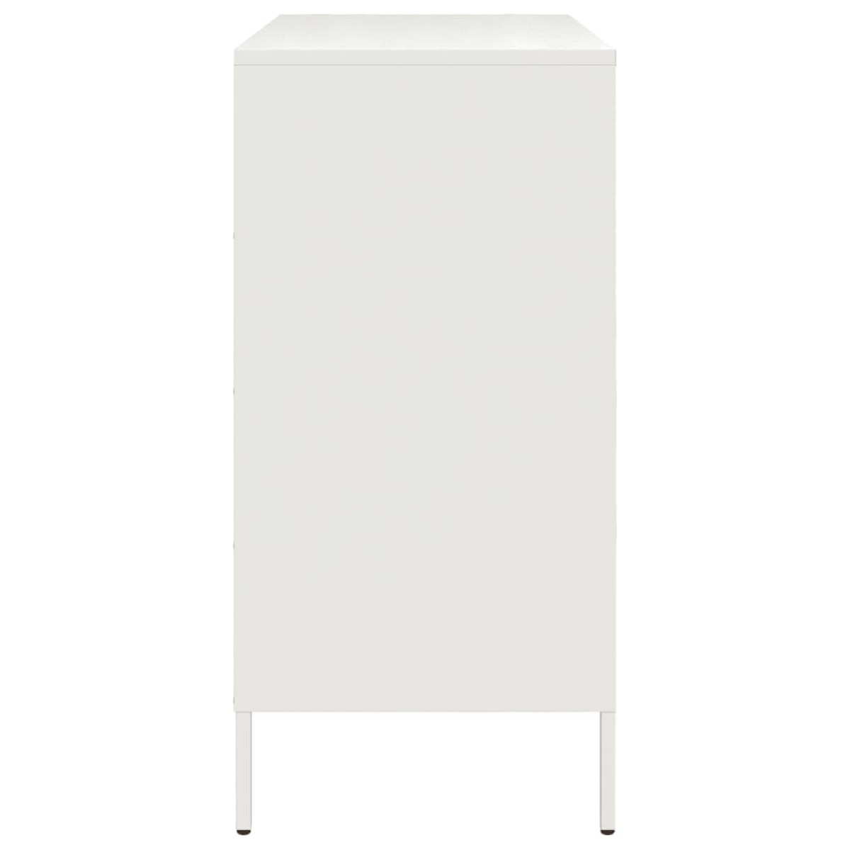 vidaXL Μπουφές Λευκός 68x39x79 εκ. από Ατσάλι