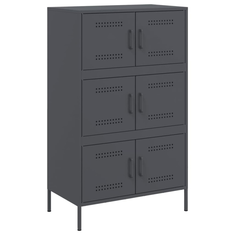 vidaXL Ντουλάπι Ανθρακί 68x39x113 εκ. από Ατσάλι