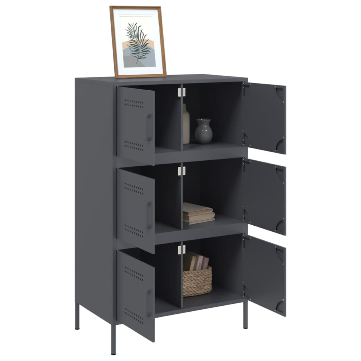 vidaXL Ντουλάπι Ανθρακί 68x39x113 εκ. από Ατσάλι