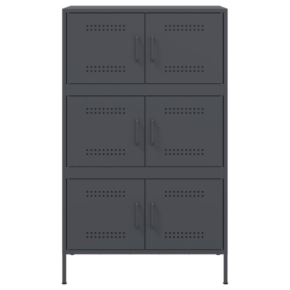 vidaXL Ντουλάπι Ανθρακί 68x39x113 εκ. από Ατσάλι