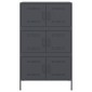 vidaXL Ντουλάπι Ανθρακί 68x39x113 εκ. από Ατσάλι