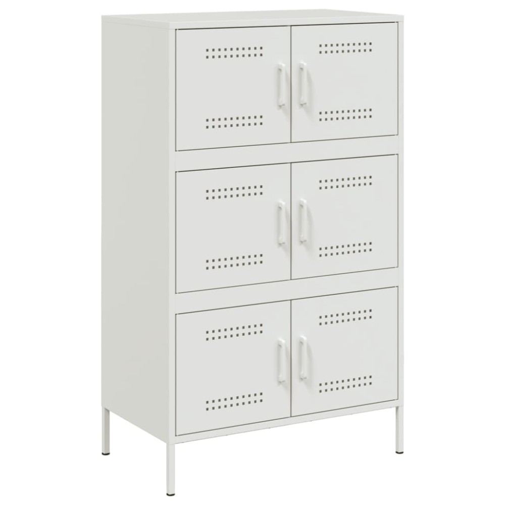 vidaXL Ντουλάπι Λευκό 68x39x113 εκ. από Ατσάλι