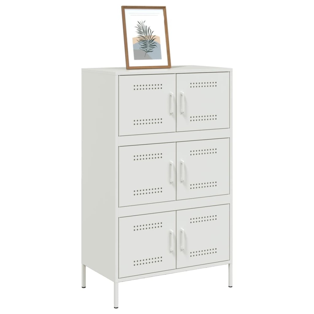 vidaXL Ντουλάπι Λευκό 68x39x113 εκ. από Ατσάλι