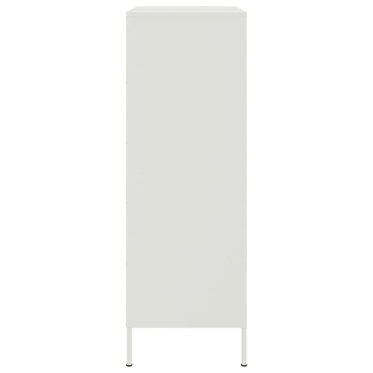 vidaXL Ραφιέρα Λευκή 68x39x113 εκ. από Ατσάλι