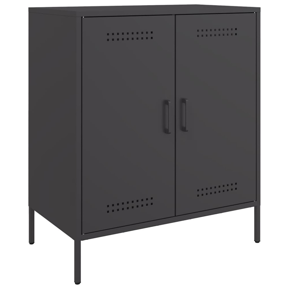vidaXL Ντουλάπι Μαύρο 68x39x79 εκ. από Ατσάλι