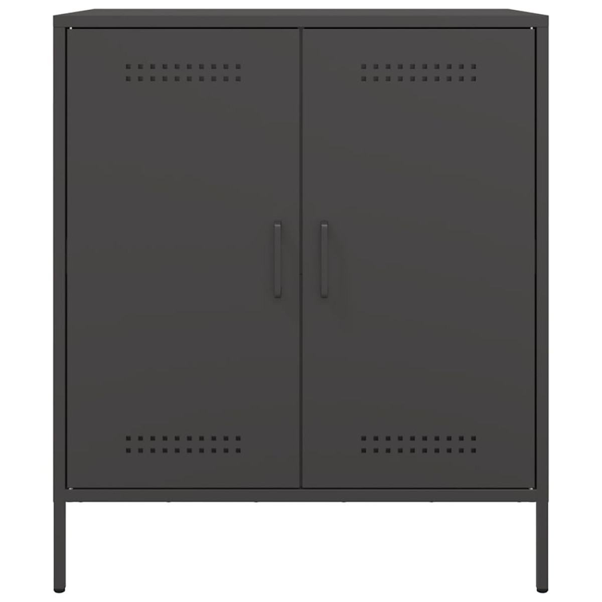 vidaXL Ντουλάπι Μαύρο 68x39x79 εκ. από Ατσάλι