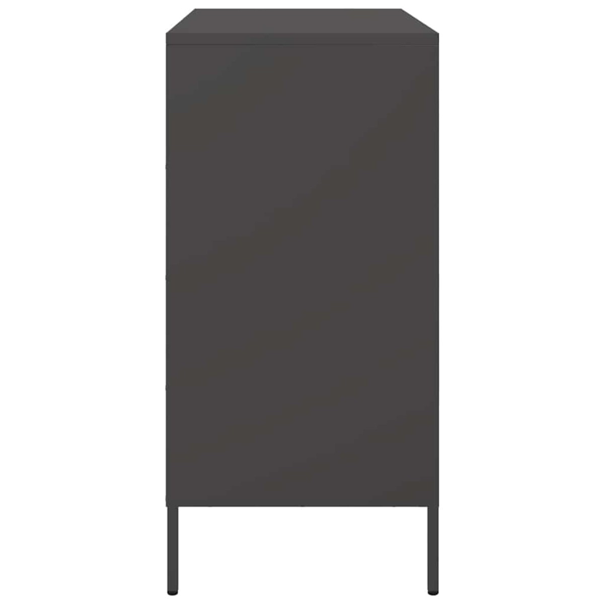 vidaXL Ντουλάπι Μαύρο 68x39x79 εκ. από Ατσάλι