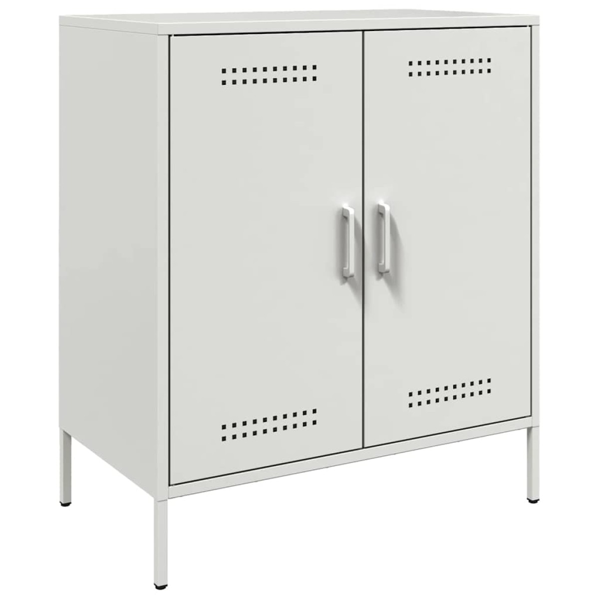 vidaXL Μπουφές Λευκός 68x39x79 εκ. από Ατσάλι