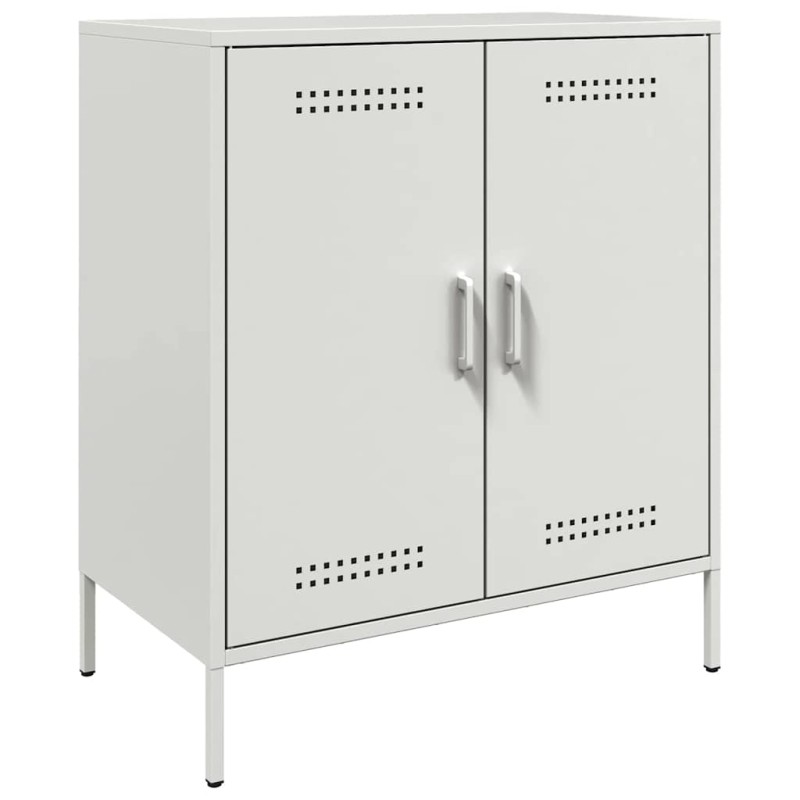 vidaXL Μπουφές Λευκός 68x39x79 εκ. από Ατσάλι